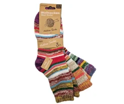 Antonio kirjoneulesukat - Värilajitelma 3-pack