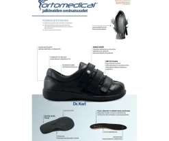 Arcopedico Ortomedical kävelykengät - Doctor Karl Musta