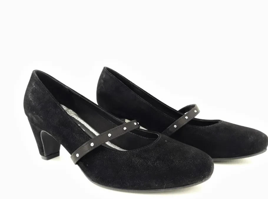 Chantana avokkaat poikkiremmillä / Musta