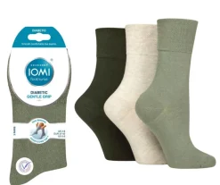 Gentle Grip kiristämättömät sukat - 3-pack Murretut värit