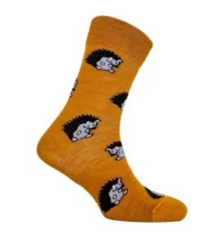 GreenGo lasten merinovillasukat - Siili Keltainen 790L