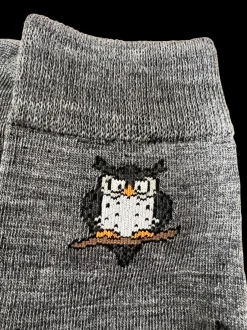 GreenGo merinovillasukat - Harmaa Pöllö 790-PÖLLÖ