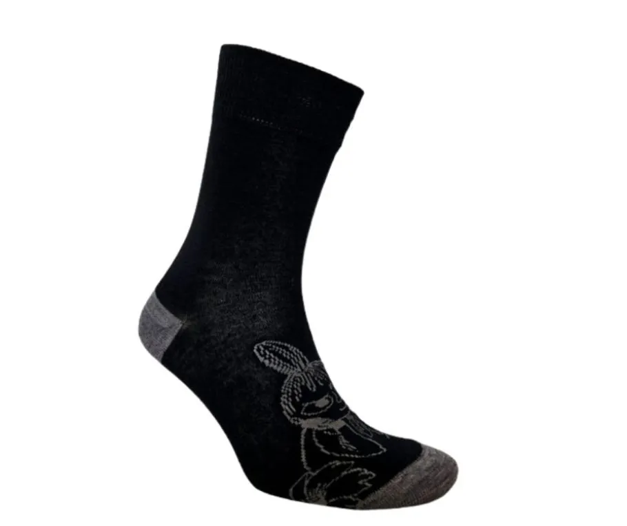 GreenGo muumi merinovillasukat - Musta Pikku Myy MUUMI1014V