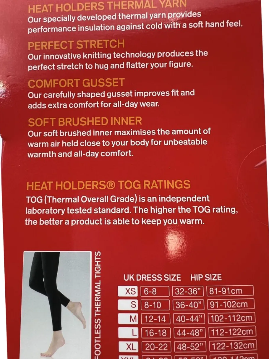 Heat Holders leggingsit - Thermal Musta
