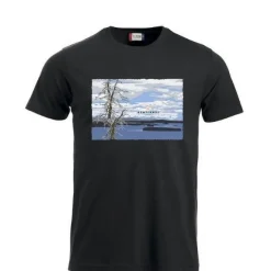 Kemijärvi T-paita - Maisema musta