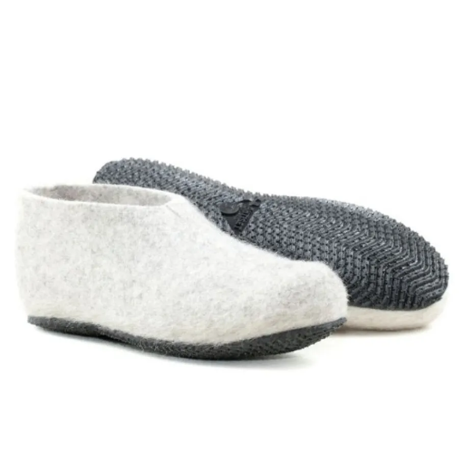 Lahtiset varrettomat huopatossut - Harmaa