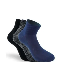 Lenz sukat - Quarter Tech sin/harmaa/musta 3-pack