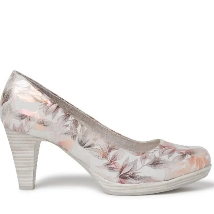 Marco Tozzi avokkaat / Helmiäisenhohtoinen kukkakuosi