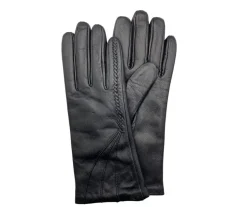 Migant nahkakäsine - Musta, koristeommel NPG144