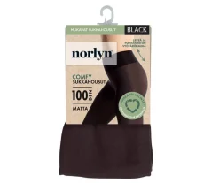 Norlyn sukkahousut - Comfy 100DEN Matta Musta