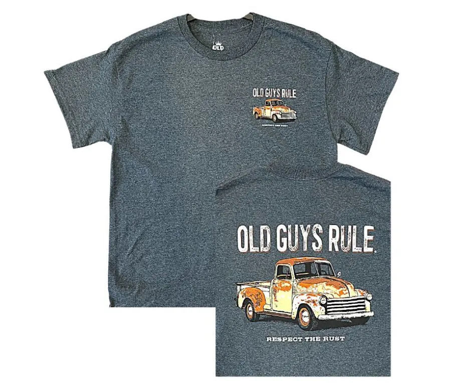 Old Guys Rule t-paita - Respect the rust Harmaa