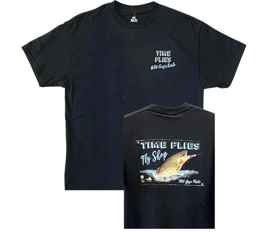 Old Guys Rule t-paita - Time flies Musta