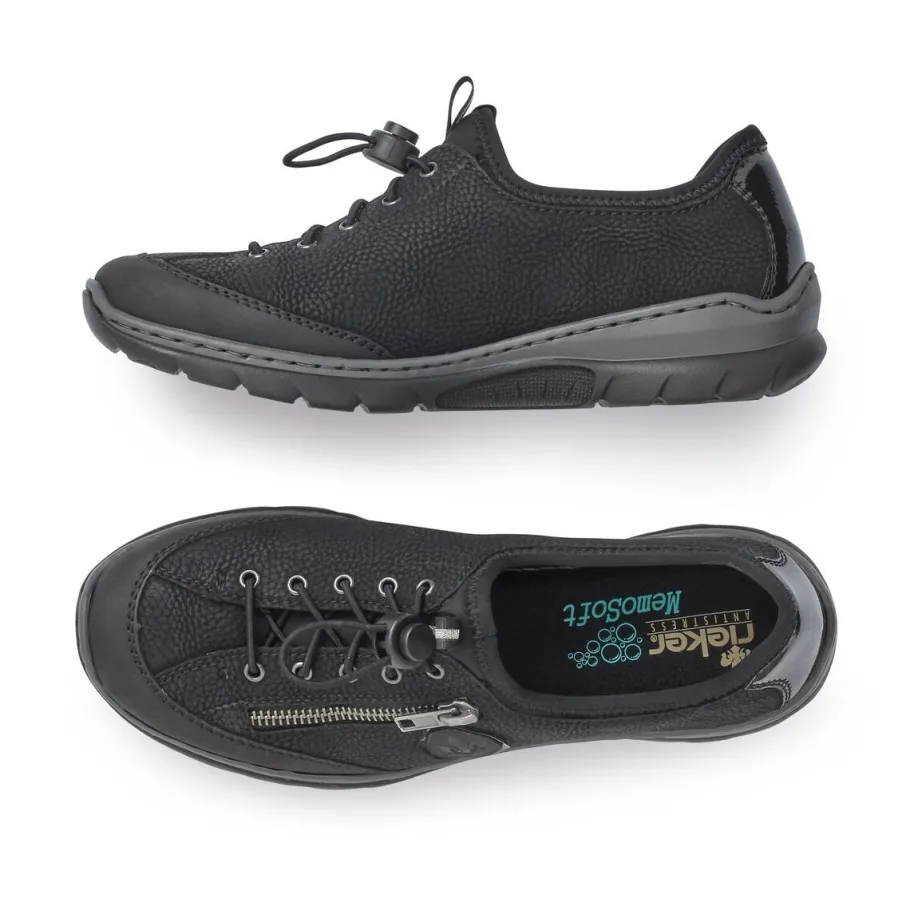 Rieker kävelykengät / MemoSoft, musta L3263-00
