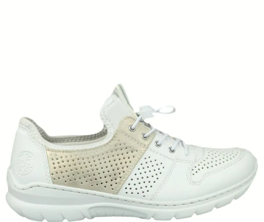 Rieker kävelykengät - Valkoinen kombi L3254-80