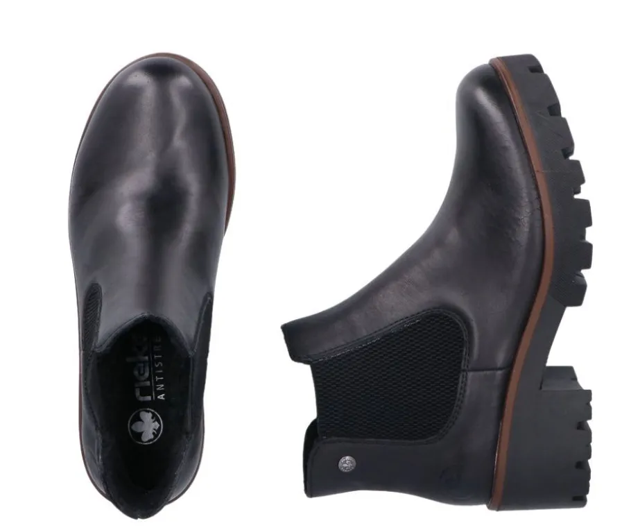 Rieker nilkkurit - Musta 79265-03