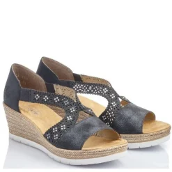 Rieker sandaalit / Kiilapohja, Tummansininen