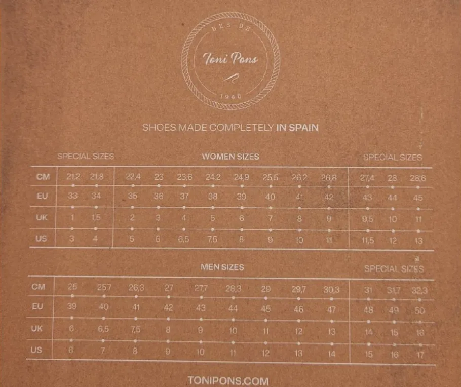 Toni Pons tossut - Duna-FP Ecru